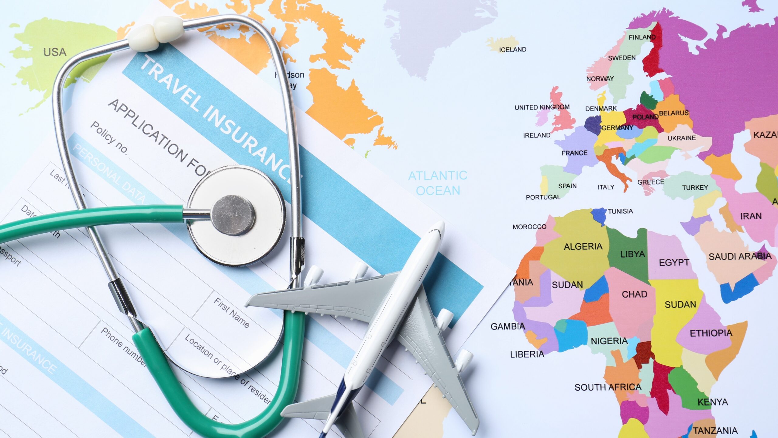 Travel insurance safety concept showing medical support for international travelers