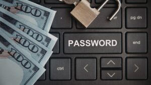 Encrypted login protection illustrating how password managers store and encrypt user data