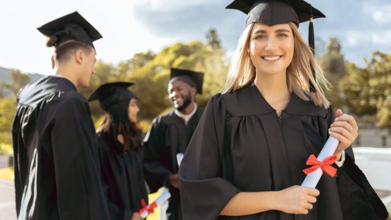 Graduating students representing Esports in Higher Education: Scholarships, Training, and Pro Gaming Careers, highlighting academic pathways and competitive gaming opportunities.