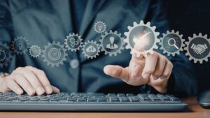 AI Automation for Solopreneurs: Practical Setup Guide showing business professional using digital automation workflow